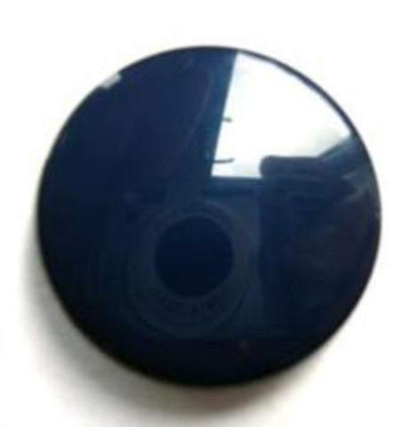 B13850 20mm Navy High Gloss Flat Shank Button - Ribbonmoon