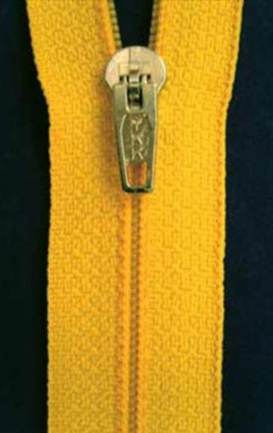 Z0131 YKK 41cm Yellow Nylon No.2 Closed End Zip - Ribbonmoon