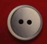 B18000 18mm Frosted Grey Matt Bone Sheen 2 Hole Button - Ribbonmoon