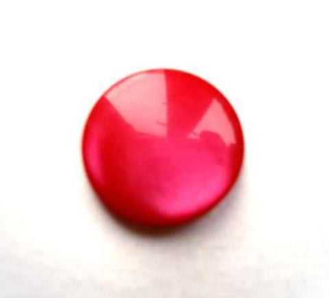 B11486 15mm Tonal Geranium Red Polyester Shank Button - Ribbonmoon