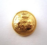 B15194 15mm Domed Gold Heavy Metal Alloy Shank Button,Coat of Arms Design - Ribbonmoon