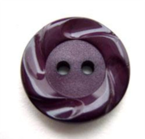 B12793 19mm Blackberry Matt Centre 2 Hole Button - Ribbonmoon