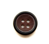 B10815 15mm Tonal Dark Browns 4 Hole Button - Ribbonmoon