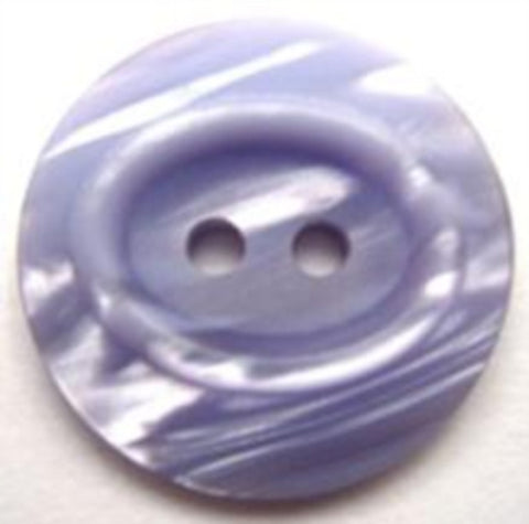 B11940 22mm Moonlight Blue Semi Pearlised Oval Centre 2 Hole Button - Ribbonmoon