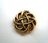 B14497 15mm Gilded Anti Gold Poly Shank Button - Ribbonmoon