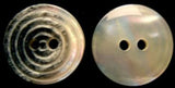 B6808 20mm Reversible Button, Circular Grooved Pearlised Iridescence - Ribbonmoon