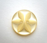 B17396 16mm Rich Cream Polyester Star 2 Hole Button - Ribbonmoon