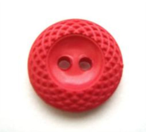 B7917 16mm Deep Coral Textured Rim 2 Hole Button - Ribbonmoon