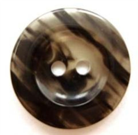 B5085 20mm Black and Tinted Translucent 2 Hole Button - Ribbonmoon