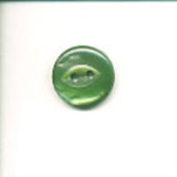 B9147 15mm Dark Sage Green and Iridescent 2 Hole Fish Eye Button - Ribbonmoon