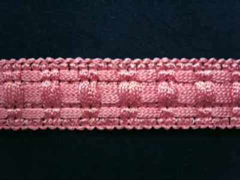 FT773 16mm Hot Pink Braid Trimming with Woven Silk Sheen Elements