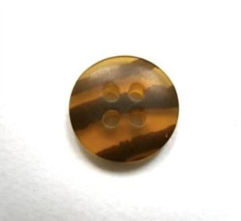 B16551 15mm Dark and Amber Brown Soft Sheen 4 Hole Button - Ribbonmoon