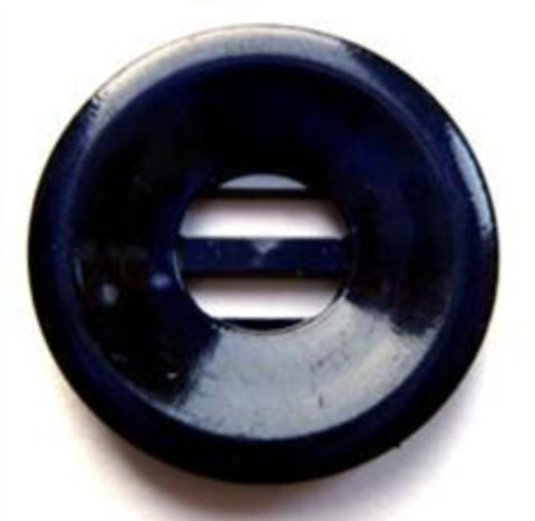 B17370 22mm Tonal Navy Dark Royal Blue Gloss Bar Button - Ribbonmoon