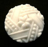 B12936 20mm White Textured Shank Button - Ribbonmoon