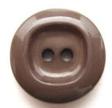 B5722 19mm Dusky Clay Brown High Gloss 2 Hole Button - Ribbonmoon