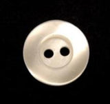 B6471 15mm Pearlised White Vivid Shimmer 2 Hole Button - Ribbonmoon