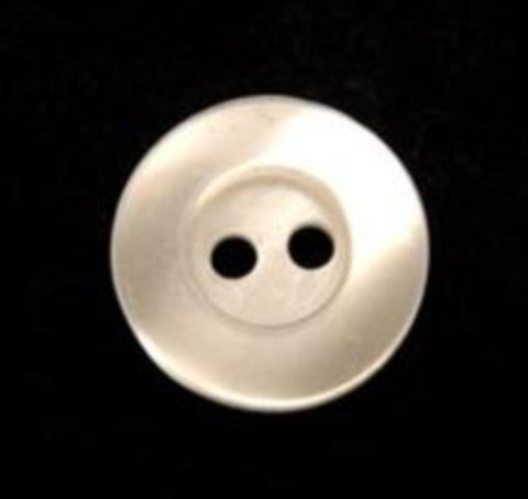 B6471 15mm Pearlised White Vivid Shimmer 2 Hole Button - Ribbonmoon