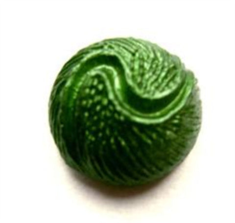 B10712 19mm Rich Emerald Green Chunky Textured Shank Button - Ribbonmoon