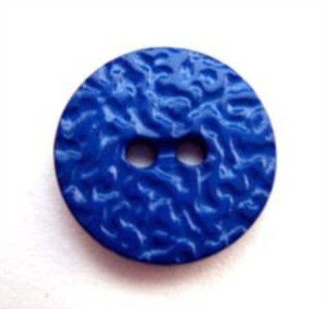 B13203 18mm Royal Blue Textured 2 Hole Button - Ribbonmoon