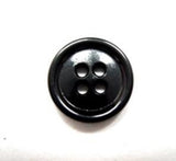 B15835 15mm Black Gloss 4 Hole Button