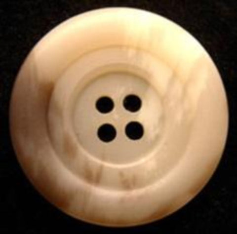 B6765 25mm Creams and Mushroom Aaran Bone Sheen 4 Hole Button - Ribbonmoon