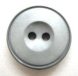 B8866 18mm Pale Blue Grey Matt 2 Hole Button with a Glossy Centre - Ribbonmoon