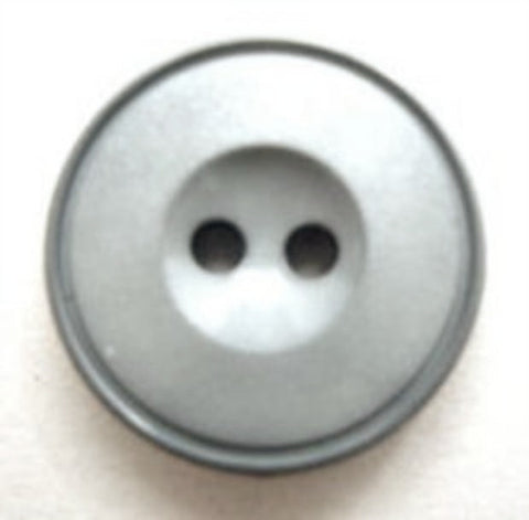 B8866 18mm Pale Blue Grey Matt 2 Hole Button with a Glossy Centre - Ribbonmoon