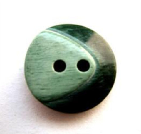 B13349 18mm Frosted Forest Green Chunky Gloss 2 Hole Button