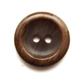 B11783 19mm Tonal Brown High Gloss 2 Hole Button - Ribbonmoon