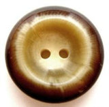 B6784 23mm Brown and Aaran Creams Chunky Gloss 2 Hole Button - Ribbonmoon