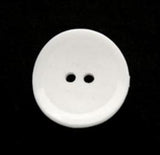 B11913 18mm White Matt Centre 2 Hole Button - Ribbonmoon