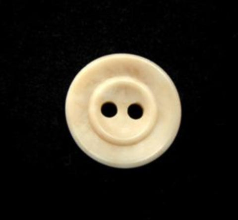 B16630 15mm Ecru Cream Bone Sheen 2 Hole Button - Ribbonmoon
