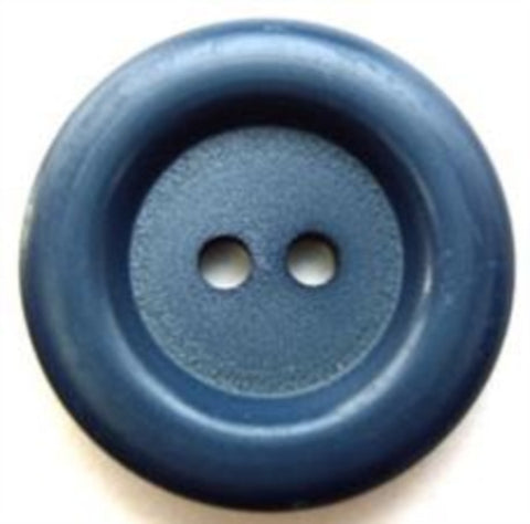 B7603 23mm Dusky Delphinium Blue Soft Sheen 2 Hole Button - Ribbonmoon