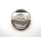 B12094 15mm Light Grey and Pearl Variegated Polyester 2 Hole Button - Ribbonmoon