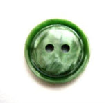 B13310 18mm Tonal Leaf Greens Shimmery Gloss 2 Hole Button - Ribbonmoon