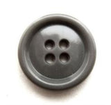 B12614 19mm Light Grey Gloss 4 Hole Button - Ribbonmoon