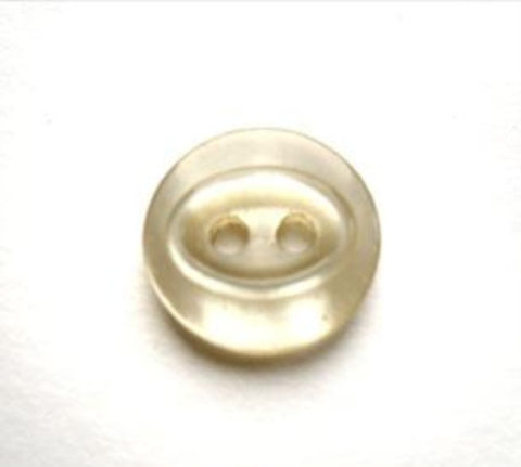 B17419 14mm Mist Green Grey Pearlised Polyester 2 Hole Button