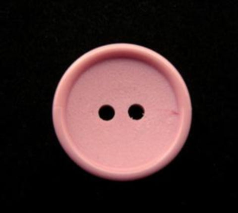 B12000 16mm Pink Matt Centre 2 Hole Button - Ribbonmoon