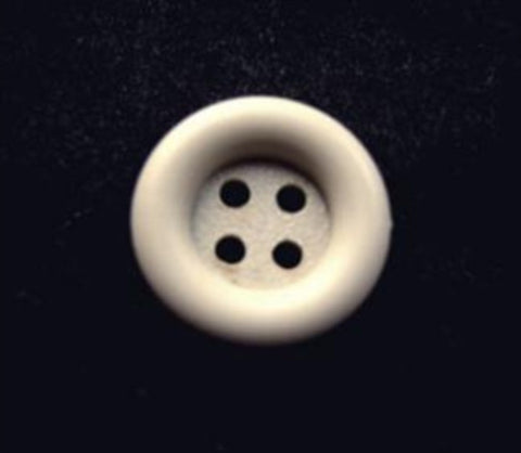 B17468 15mm Pale Stone Grey Matt Centre 4 Hole Button - Ribbonmoon