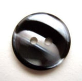 B11526 18mm Black and Pearl Variegated Polyester 2 Hole Button - Ribbonmoon