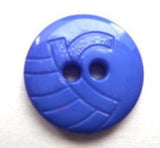 B7222 18mm Light Royal Blue Gloss and Textured 2 Hole Button - Ribbonmoon