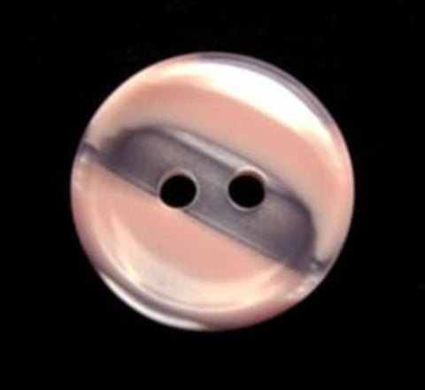 B11521 18mm Baby Pink and Pearl Variegated Polyester 2 Hole Button - Ribbonmoon