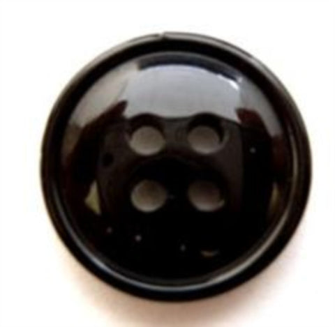 B7628 18mm Black High Gloss 4 Hole Button - Ribbonmoon