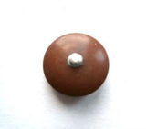 B5346 14mm Brown Chefs Button with a Removeable Split Ring - Ribbonmoon