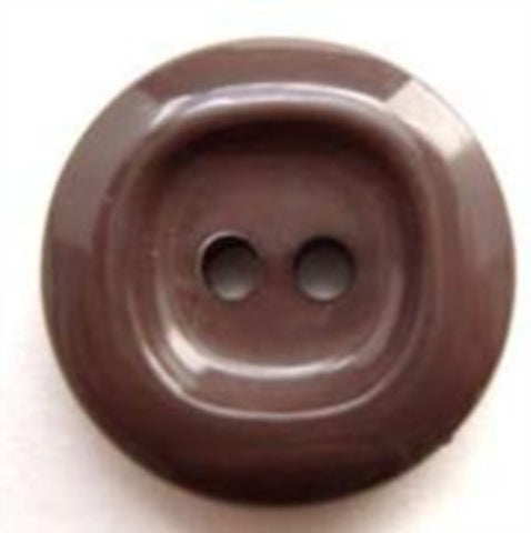 B5305 19mm Rosy Grey Brown Gloss 2 Hole Button - Ribbonmoon