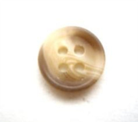 B8000 11mm Beige Aaran Soft Sheen 4 Hole Button - Ribbonmoon