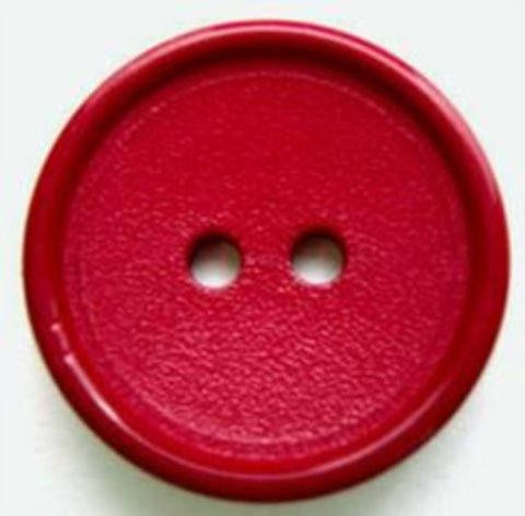 B7999 23mm Cardinal Red Matt Centre 2 Hole Button - Ribbonmoon