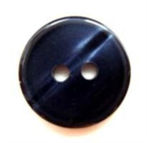 B5070 15mm Tonal Navy Polyester 2 Hole Button - Ribbonmoon