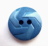 B13177 18mm Dusky Blue Matt and Gloss Textured 2 Hole Button - Ribbonmoon