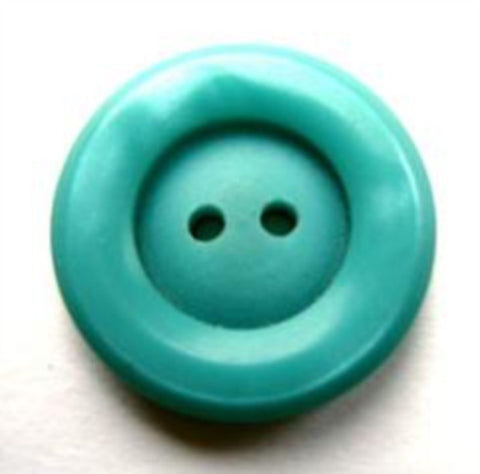 B17540 20mm Turquoise Matt Centre 2 Hole Button - Ribbonmoon